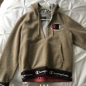 Half zip sherpa champion hoodie